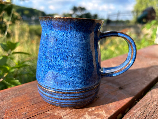 Carved Blue Mug