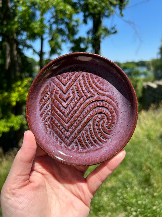 Small purple dish