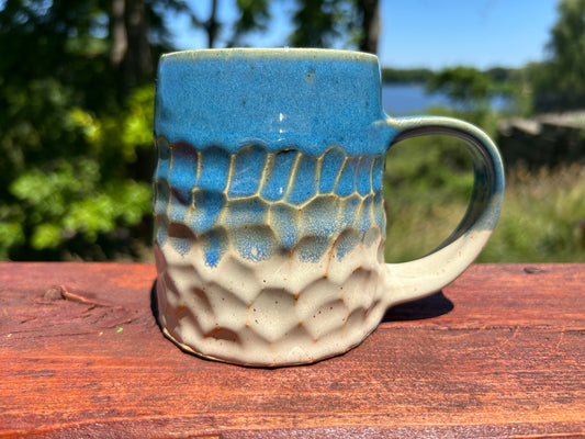 Sandy Beach Carved Mug