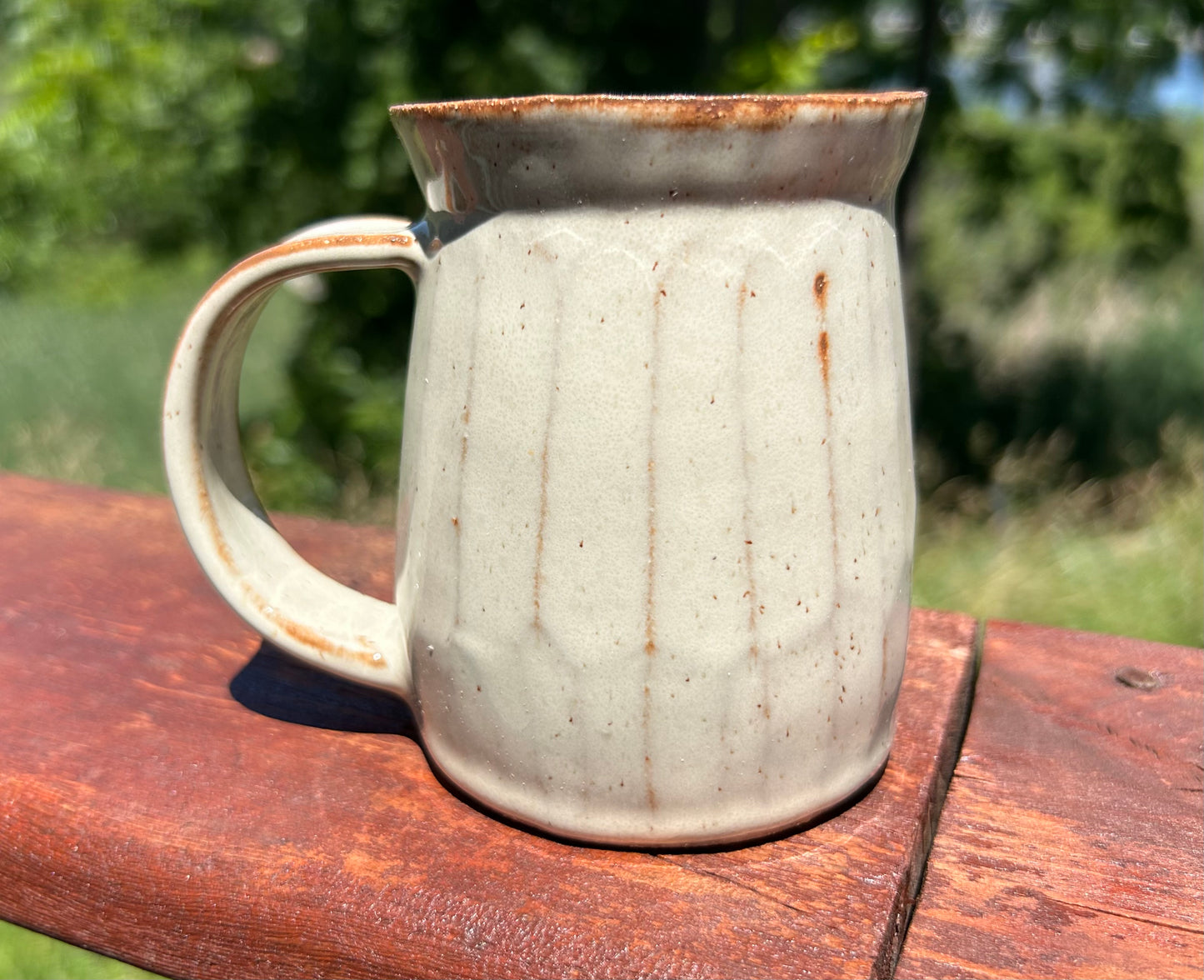 Carved Oatmeal Mug