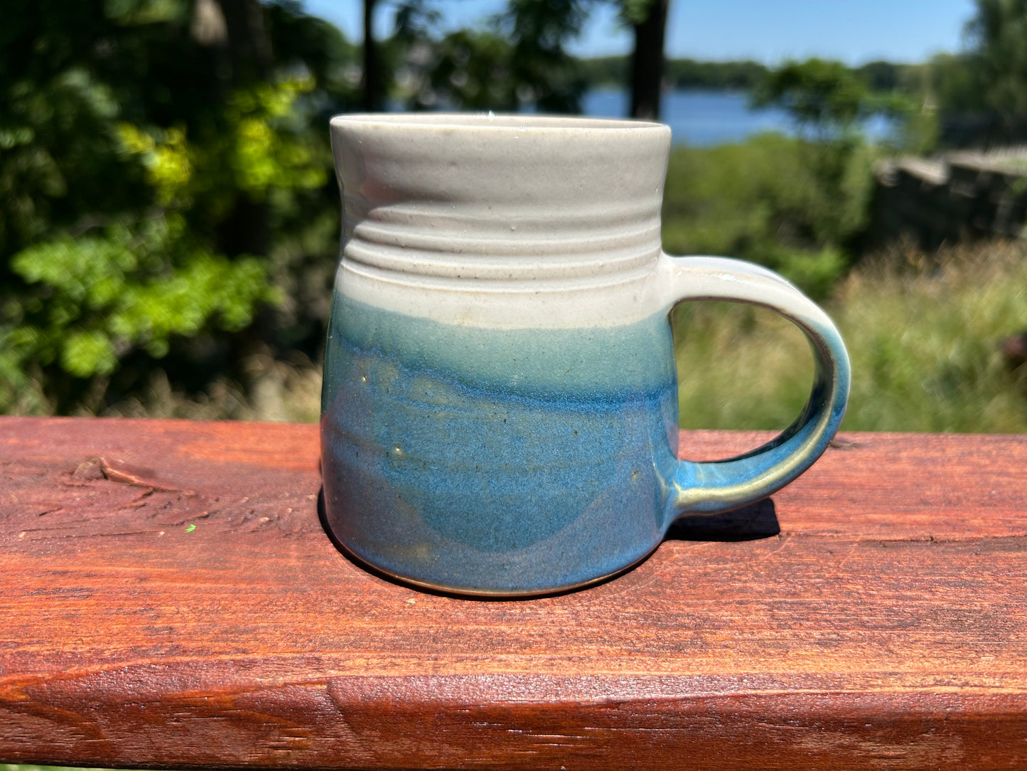 White Beach Carved Mug