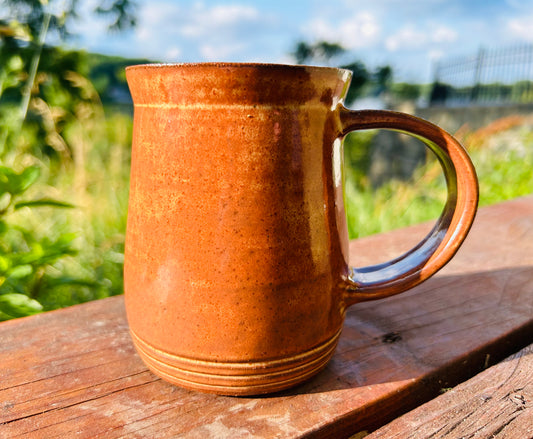 Carved Brown Mug