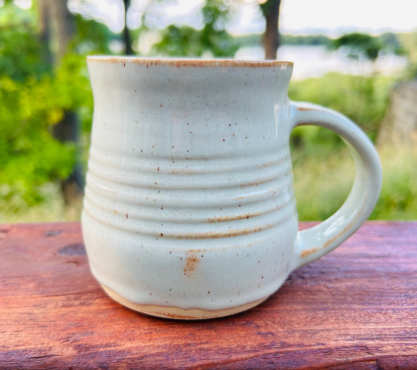 Carved Oatmeal Mug