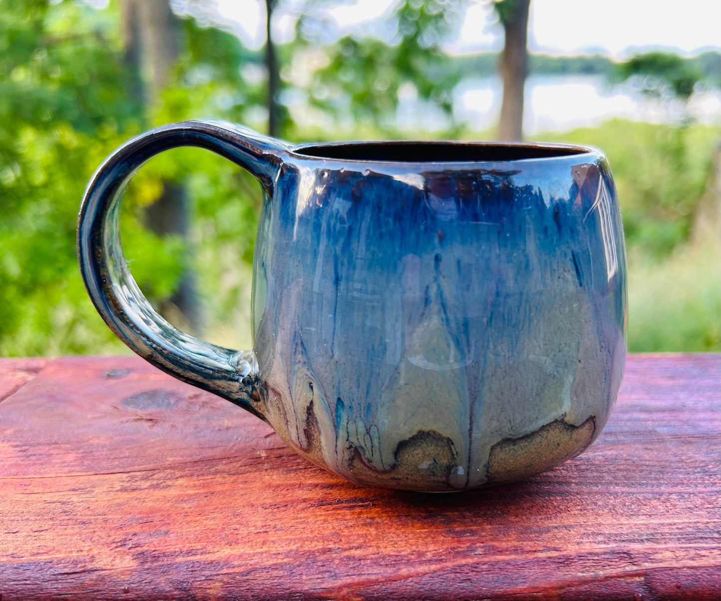 Blue and Brown Mug