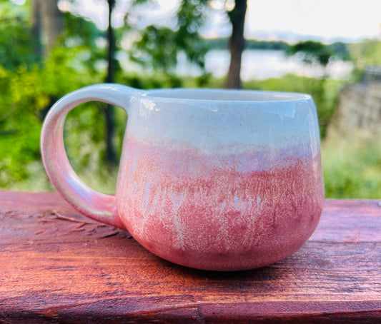 White and Pink Mug